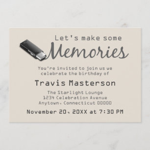 Flash Drive Geburtstagsparty Einladung