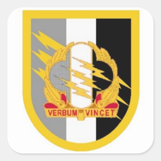 FLASH/DUI 4. PSYOPS-GRUPPENSTICKER QUADRATISCHER AUFKLEBER (Vorderseite)