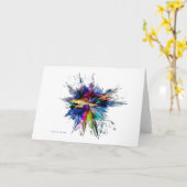 "Flash Feathers" geklappte Grußkarte Karte (Gelbe Blume)