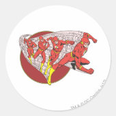 Flash in Motion Runder Aufkleber (Vorderseite)