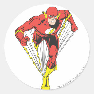 Flash läuft voran runder aufkleber