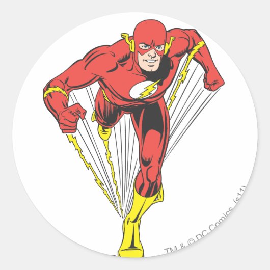 Flash läuft voran runder aufkleber (Vorderseite)