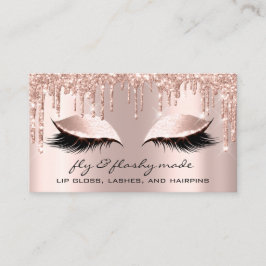 Flash Makeup Artist Eyelash Glitzer Tropfen Rose Visitenkarte