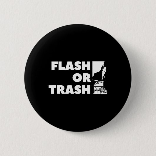 Flash- oder Trash-Climber-Geschenk, Bouldering, Lu Button (Vorderseite)
