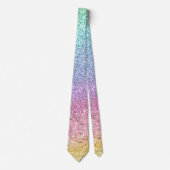 Flash Pastel Rainbow Glitzer Pattern Krawatte (Vorderseite)