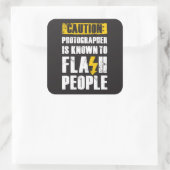Flash People - Quadratischer Aufkleber (Tasche)