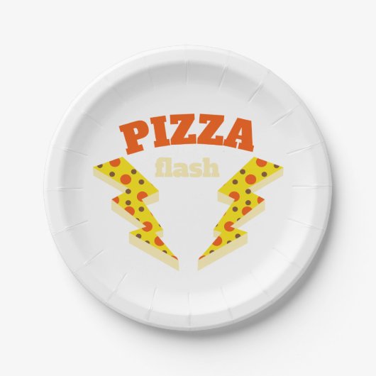 Flash Pizza Pappteller (Vorderseite)