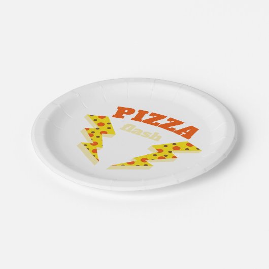 Flash Pizza Pappteller (Schrägansicht)