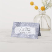 Flash Platinum Sequins Look Jeder Anlass Platzkarte (Rückseite)
