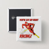 Flash - Sie haben mein Herzrhythmus Got Valentine Button (Vorne & Hinten)