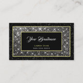 Flash Silver Glitzer Social Media und Ernennung Visitenkarte (Vorderseite)