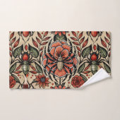 Flash Tattoo Spider Floral Custom Muster Badhandtuch Set (Handtuch)
