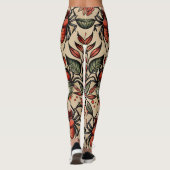 Flash Tattoo Spider Floral Custom Muster Leggings (Rückseite)