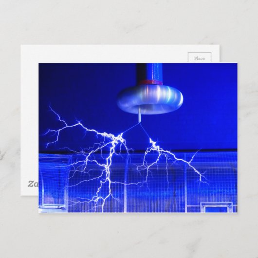 Flash Tesla Coil... Postkarte (Vorne/Hinten)