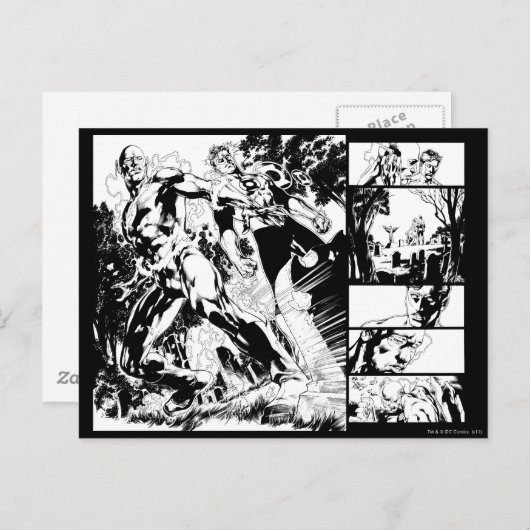 Flash- und Green Lantern-Panel 2 Postkarte (Vorne/Hinten)