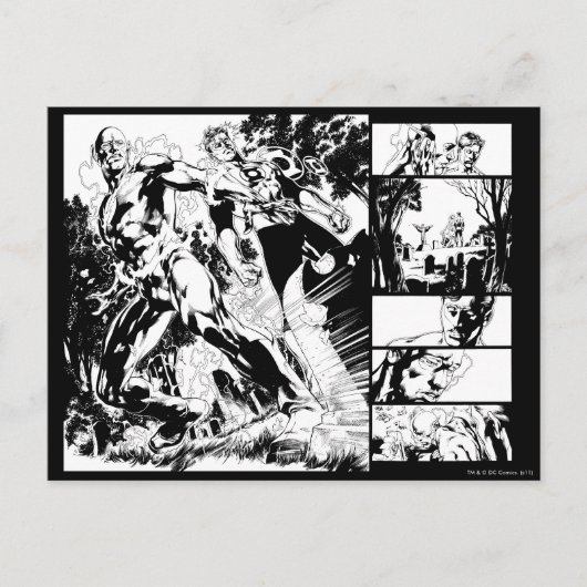Flash- und Green Lantern-Panel 2 Postkarte (Vorderseite)