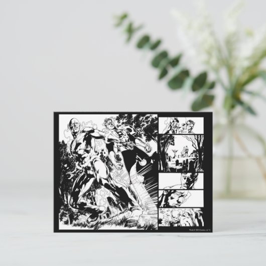 Flash- und Green Lantern-Panel 2 Postkarte (Stehend Vorderseite)