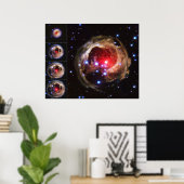 Flash von Red Variable Star V838 Monocerotis Poster (Heimbüro)