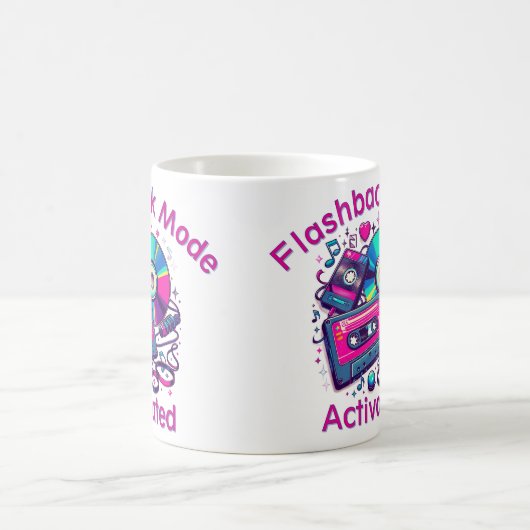 Flashback-Modus: aktiviert - Retro Music Lover Kaffeetasse (Mittel)