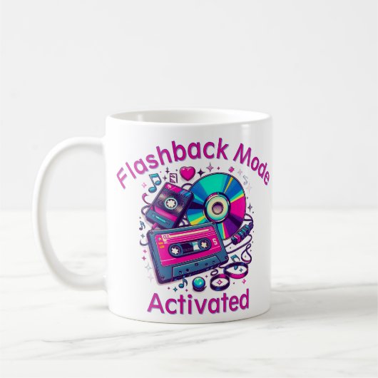 Flashback-Modus: aktiviert - Retro Music Lover Kaffeetasse (Links)