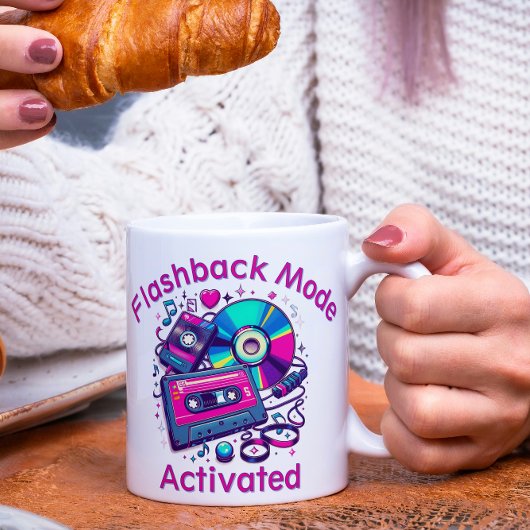 Flashback-Modus: aktiviert - Retro Music Lover Kaffeetasse