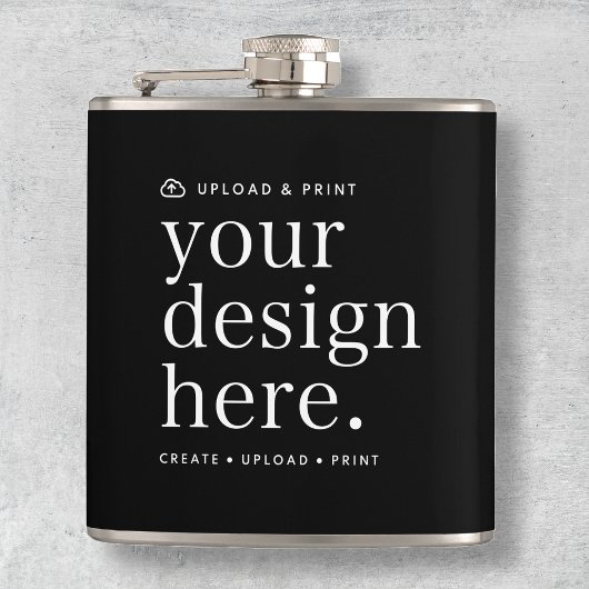 Flashe dein Design Upload 6oz Flachmann