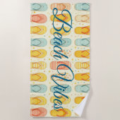 Flashfähige Flip-Flops Strandtuch (Vorderseite)