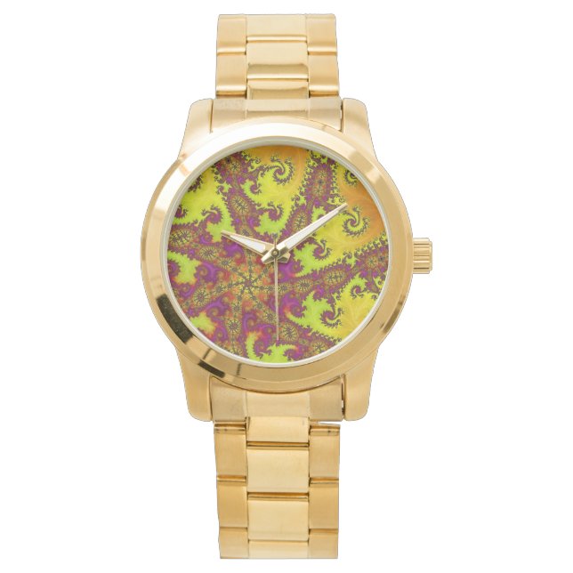 Flashy Fractal  Armbanduhr (Vorderseite)