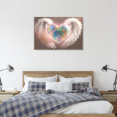 *~* Flashy Opal Heart Angel Wings AP78 Leinwanddruck (Insitu (Schlafzimmer))