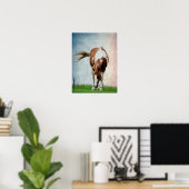 Flashy Paint Horse Mare Poster (Heimbüro)