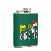 Flask 6oz : It's Christmas (green) Flachmann (Rechts)