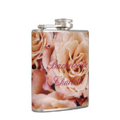 Flask Bachelorette Geschenk Hochzeit Pink Rose Ros Flachmann (Rechts)