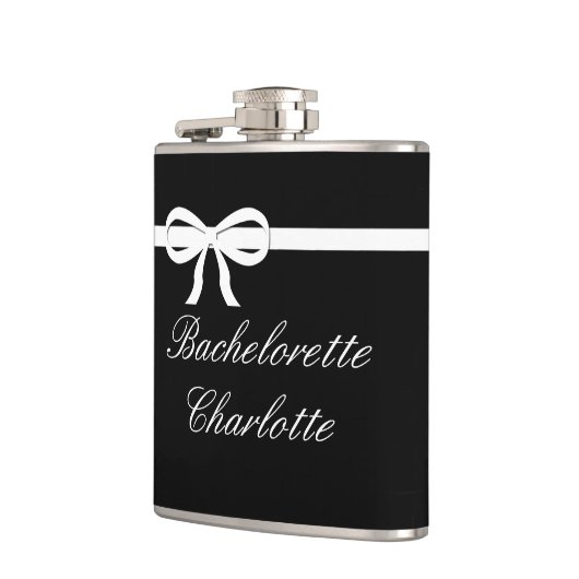 Flask Bachelorette Geschenk Schwarze Hochzeit Pers Flachmann (Links)