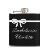 Flask Bachelorette Geschenk Schwarze Hochzeit Pers Flachmann (Vorderseite)