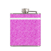 Flask Bridesmaid Geschenk Glitzer rosa Personalisi Flachmann (Rückseite)