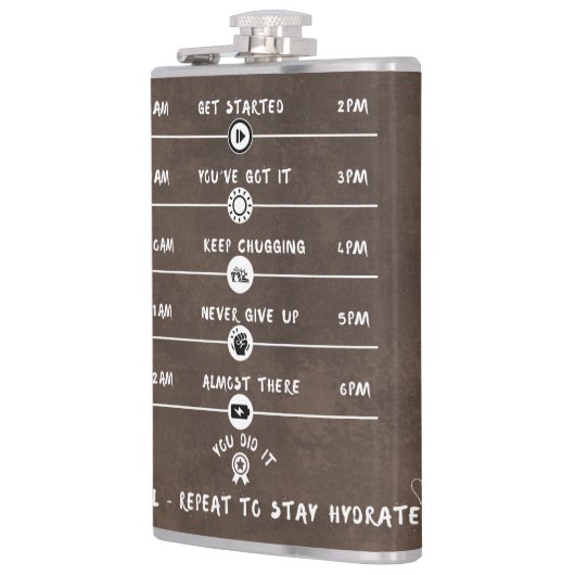 Flask Forward to Fun - Motivation zu trinken - wit Flachmann (Links)