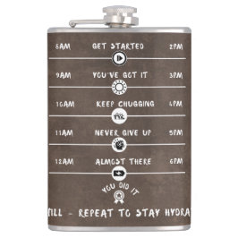 Flask Forward to Fun - Motivation zu trinken - wit Flachmann