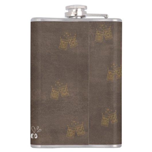 Flask Forward to Fun - Motivation zu trinken - wit Flachmann (Rückseite)