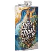Flask Forward to Fun - Motivation zu trinken - wit Flachmann (Rechts)
