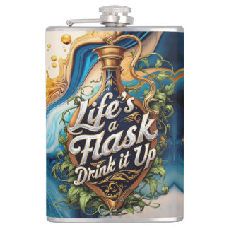 Flask Forward to Fun - Motivation zu trinken - wit Flachmann