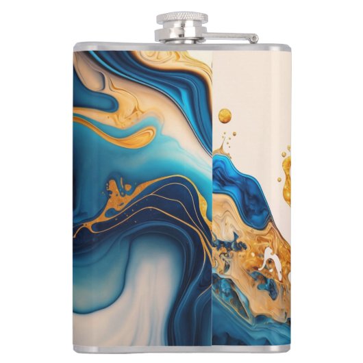 Flask Forward to Fun - Motivation zu trinken - wit Flachmann (Rückseite)