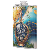 Flask Forward to Fun - Motivation zu trinken - wit Flachmann (Links)
