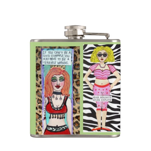 FLASK-I morgens GUT BEWUSST fehle mich ich NICHT Flachmann (Rückseite)