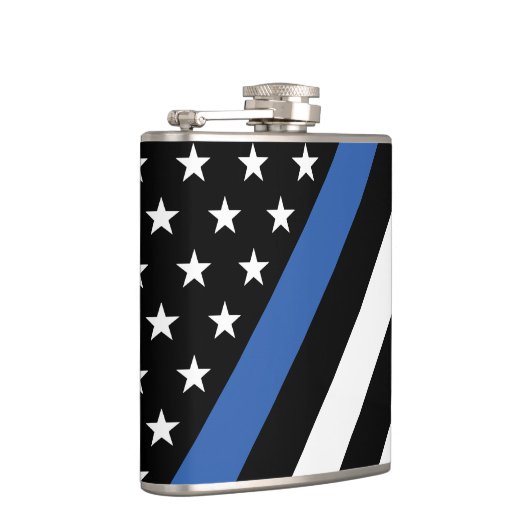 Flask mit der blauen Linie Flachmann (Rechts)