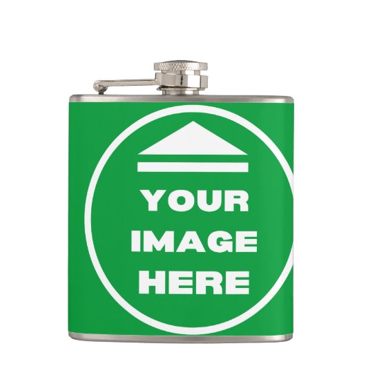 Flask - Personalisiert - Bild hinzufügen / Text Flachmann (Vorderseite)