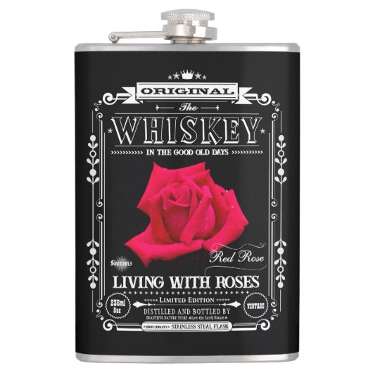 FLASK_Red Rose Flachmann (Vorderseite)