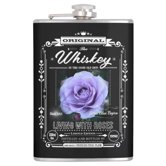 FLASK_Rosa Blue Bajou Flachmann (Vorderseite)