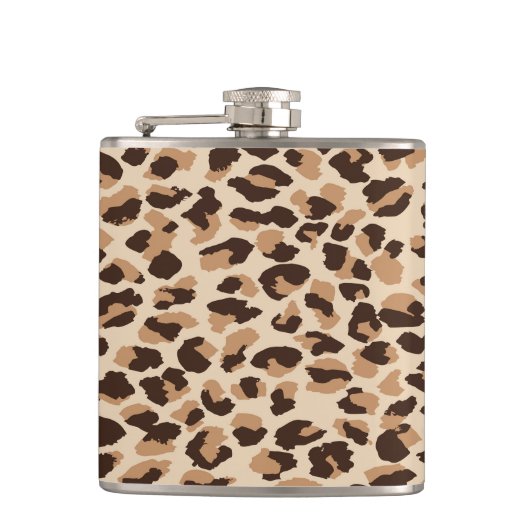 Flask Safari Leopard Print Flachmann (Vorderseite)