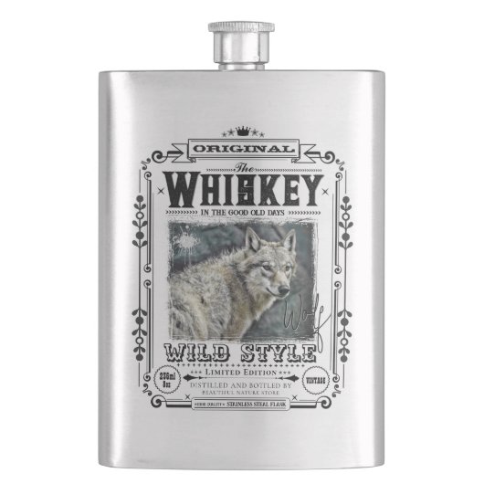 FLASK_Wolf Flachmann (Vorderseite)