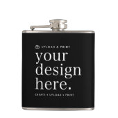 Flask Your Design Upload 6oz Flachmann (Vorderseite)